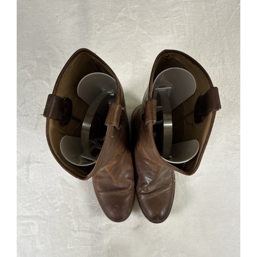 FRYE Melissa Button Tall Riding Boots 77168 Brown Cognac Leather Size 9.5B Chrty - Picture 13 of 16